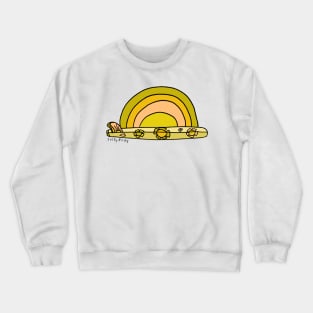 Single Fin Longboard Radiating Good Vibes Crewneck Sweatshirt